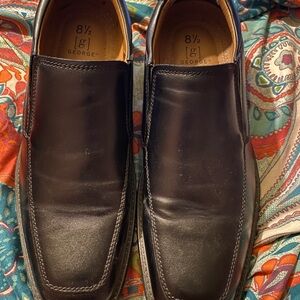 George Men's Classic Black Slip-On Loafers